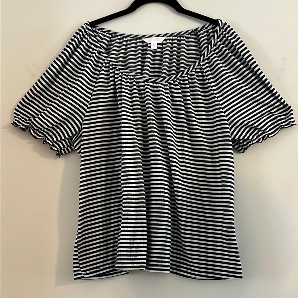 LC Lauren Conrad Monochrome Design Blouse Size XL